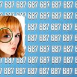 Enkelt IQ-test: hitta det extra talet i bilden på 8