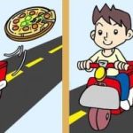 IQ-test: hitta 3 skillnader i en bild av ett pizzabud