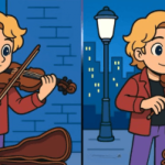Super-IQ-test: hitta 3 skillnader i en bild av en violinist
